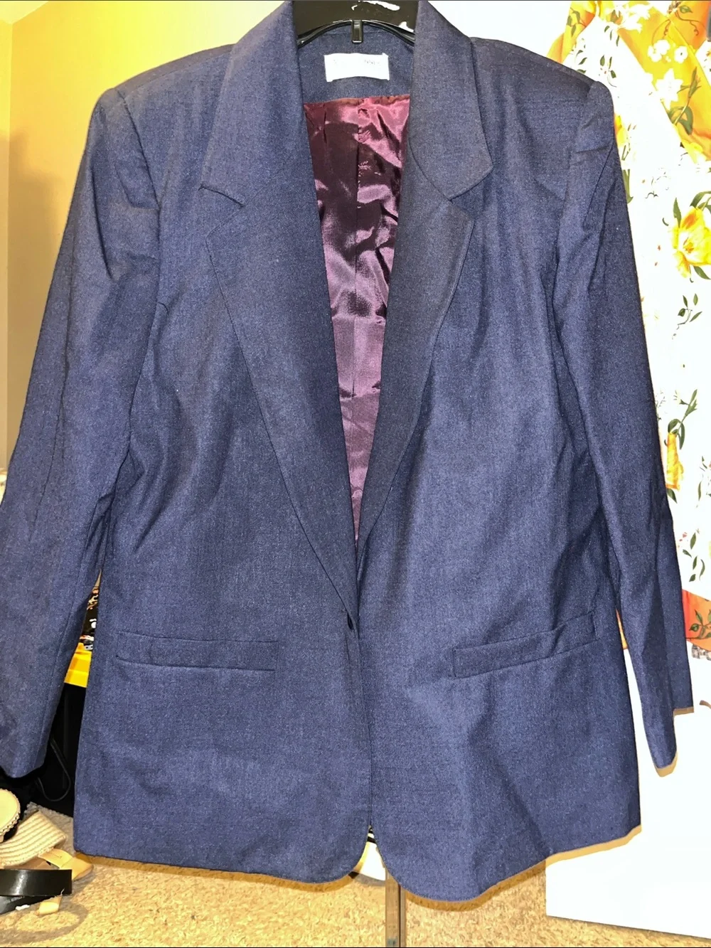 Alfred Dunner Navy Single-Breasted Blazer